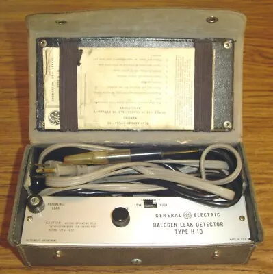 Vintage Ge H-10b Halogen Leak Detector W/ Original Case • $19.99