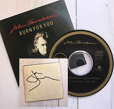 $45 • Buy Autographed John Farnham CD - Burn For You -Commemorative Disc Sept 1990