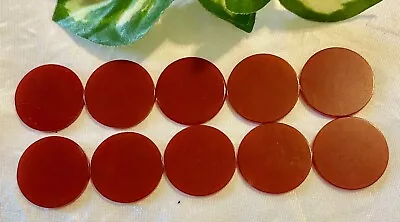 10 Vintage TiNY 7/8” Miniature RED 🔴 Bakelite Poker Chips 🔥 • $15