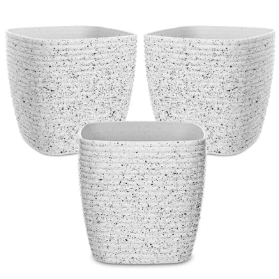 £6.95 • Buy 3Pcs Garden Flowerpot Plant Pot Basket Planter Plants Indoor Decor Tree Plastic 