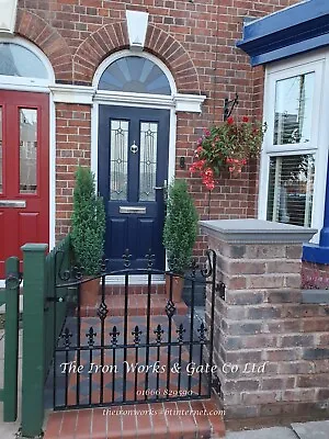 French Garden Gate 40  Op 4ft Tall Heavy Ornate Small Wrought Iron Metal Anysize • £145