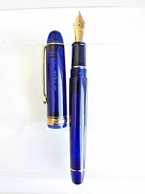 Vtg Uninked Blue GT 3776 Platinum Fountain Pen - 14k Ef Nib  • $17.50
