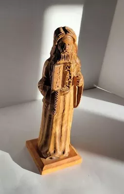 Vintage Wood Carved Moses Statue Sculpture Ten Commandments • $24.25