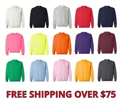 Gildan Heavy Blend Crewneck Sweatshirt 18000 S-5XL NEW 50/50 Cotton Polyester • $10.99