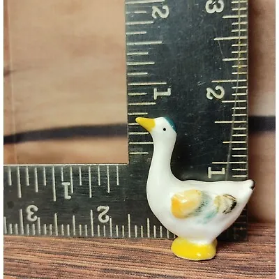 Vintage Small Mini Porcelain Duck Figure Statue Unsigned 1.5  • $12