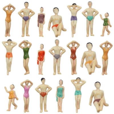 £6.25 • Buy 10 20 Pcs Model Railway Train People Swim BEACH Figures O S Gauge 25 - 38mm M11