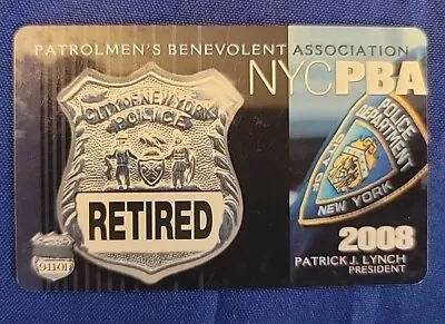 2008 PBA Patrolmans Benevolent Assoc. Card NYPD New York City Police Vintage • $9.99