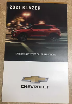 2021 Chevrolet Blazer Dealership Exterior And Interior Color Paint Chart New • £9.73