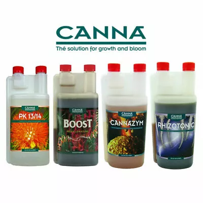 Canna Additives Boost Rhizotonic Pk 13/14 Cannazym Flush Start Calmag 1l 5l 250 • £16.95