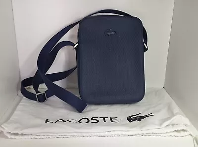 Lacoste Outfit Contrast Flat Crossover PVC Canvas Bag WATER PROOF RESISTANT  • $150