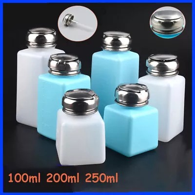 £2.99 • Buy Cleaner Pump Dispenser Container Empty Press Bottle Acetone Nail Polish Remover