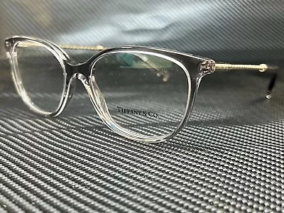 TIFFANY TF2168 8270 Crystal Grey Women Square Demo Lens Eyeglasses Frame 54 Mm • $173.43