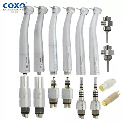 COXO Dental Air Turbine Fiber Optic High Speed Handpiece LED Coupler Kavo NSK WH • $134.96