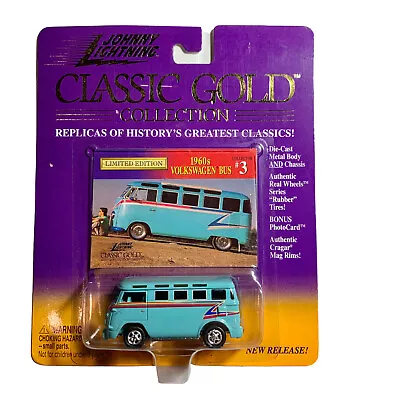 1999 JOHNNY LIGHTNING 'CLASSIC GOLD' 1960'S VOLKSWAGEN BUS VW Real Wheels Van • $13.49