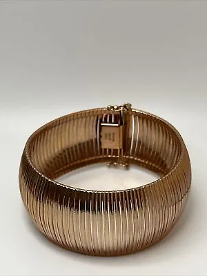 Bronze Milor Italy Rose Gold Tone Bangle Bracelet 7.5” • $36