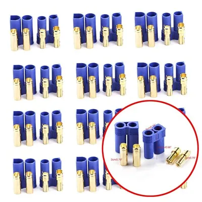 20 Pcs EC5 Device Connector Plug For RC Car Plane Helicopter Battery Lipo Blue • $9.29