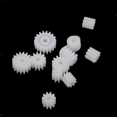 £3.77 • Buy 11Pcs Plastic Gear Motor Shaft Worm Pinion Cogs Set For DIY Car Boat Model Robot