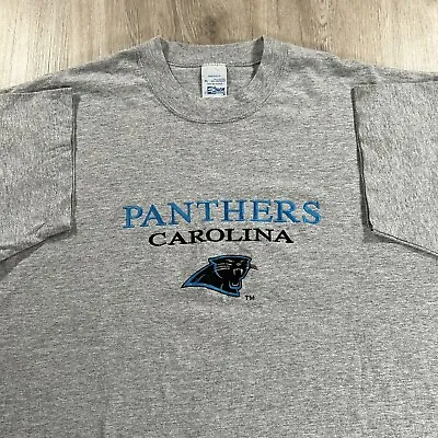 Vintage Salem Carolina Panthers T-Shirt Men XL NFL Football Gray Made In USA • $27