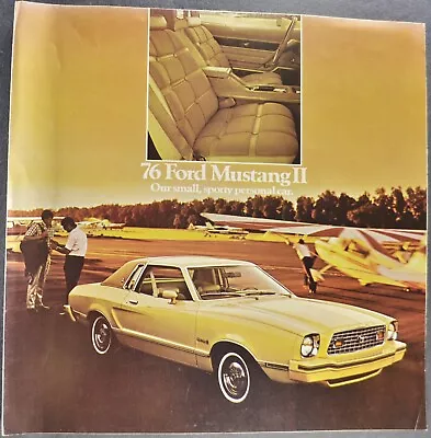 1976 Ford Mustang II Brochure Folder 2+2 Mach 1 Ghia Hardtop Nice Original 76 • $12.95