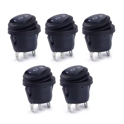 Marine Power Control 3 Pin 3 Position 5x Rocker Switch For Car Boat Snap-in Bm • £5.86