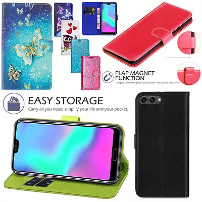 £2.99 • Buy For Huawei Y6 2018/ 2019 Honor 10 PU Leather Stand Flip Wallet Cover Phone Case