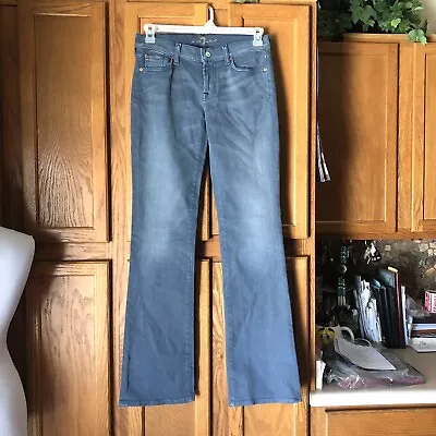 7 For All Mankind Women’s 28 Bootcut Jeans Low Rise Blue Stretch Denim 5 Pockets • $14.99