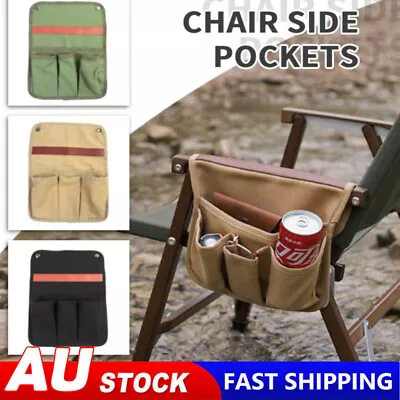 Arm Storage Bag Camping Chair Side Bag Outdoor Chair Side Pocket Storage Bag AU • $13.75