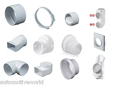 £7.49 • Buy Round Ducting Accessories Duct Connector Adaptor Pipe Hydroponics Ventilation
