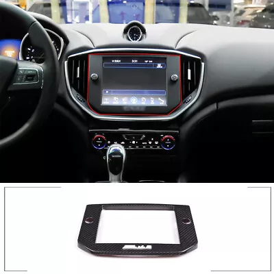 Real Carbon Fiber GPS Navigation Panel Cover Trim For Maserati Ghibli 2014-2015 • $167.46