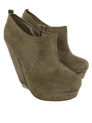 £10 • Buy Red Herring Ladies Wedge Platform Ankle Boots Taupe Colour Sz5