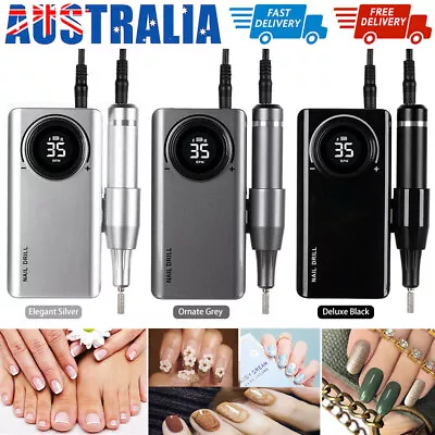 Electric Rechargeable Nail Drill Machine E File 35000RPM Portable Art Manicure • $47.45