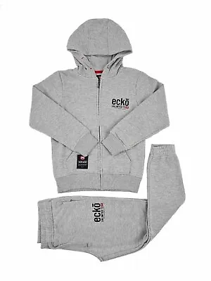 Ecko Unltd Boy's Grey Prestige Designer Urban Cotton Tracksuit New Hip Hop Era • £29.99