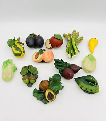 Vintage Fruit Vegetable Fridge Refrigerator Magnets Lot 12 Resin • £19.28