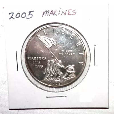 2005 Silver One Dollar 230 Year Anniversary Marine Corp Coin Proof  #MA#5170 • $59.95