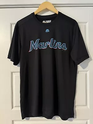 Miami Marlins Official MLB Majestic Cool Base Shirt Medium • $22