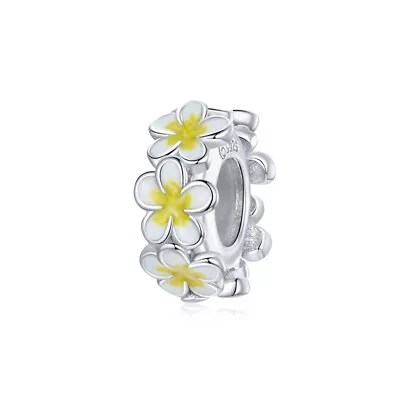 💖 Daisy Flower Spacer Charm Bead Floral Genuine 925 Sterling Silver 💖 • £14.95