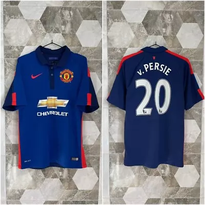 Manchester United #20 V. Persie 2014 2015 Third Football Shirt Soccer Jersey S • $54.99