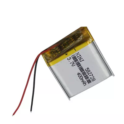£6.99 • Buy 1x3.7V 400mAh 582728 Lithium Polymer LiPo Battery Rechargeable For Mp3 Gps Dvd