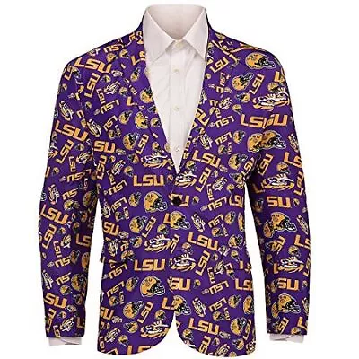 FOCO NCAA Licensed LSU Tigers Repeat Logo Ugly Business Jacket - Medium • $39.99