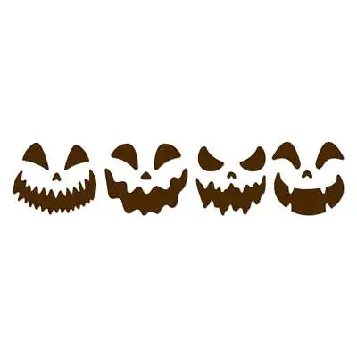 Monster Pumpkin Faces Vinyl Decal Sticker Multiple Colors & Sizes #7108 • $4.95