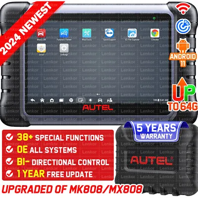 2024 Autel MaxiCOM MK808S Bidirectional Car Diagnostic Scanner Tool Key Coding • $467