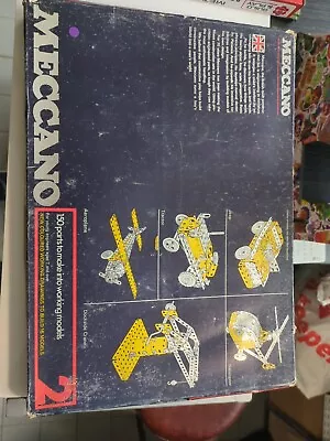 Vintage / Retro 1970s Meccano Set NO: 2  -  Original Box With Instructions 150pc • £10