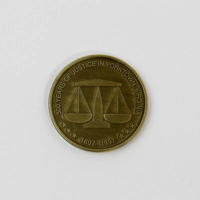 $9.99 • Buy 300 Years Of Justice In Yorktown, Va 1697-1997 Medal 1-3/4 