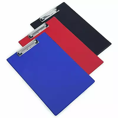 10 X A4 FOOLSCAP CLIPBOARD Clip Board Pen Holder Clear Pocket School Stationery • £22.99