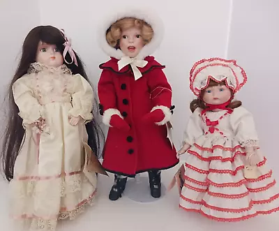 Lot Of 3 Porcelain Dolls Danbury Mint Seymour Mann  Ella By Marian YU Designs • $29.99