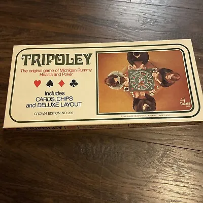Vintage TRIPOLEY GAME 1969 CROWN Edition NO. 225 MICHIGAN RUMMY HEARTS POKER • $10