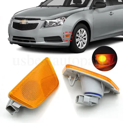 For Chevy Cruze 2011-2015 Front Bumper Reflector Side Marker Light Assembly Pair • $9.99