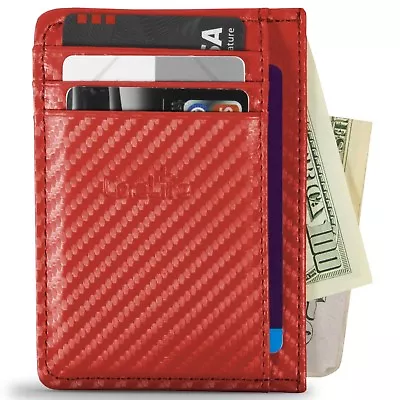 CoreLife RFID Blocking Front Pocket Slim Wallets For Men / Women - Vegan Leather • $9.99