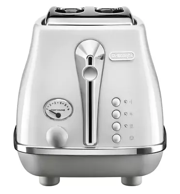 $169 • Buy Delonghi CTOC2003W Icona Capitals 2 Slice Toaster W Bagel Setting - Sydney White