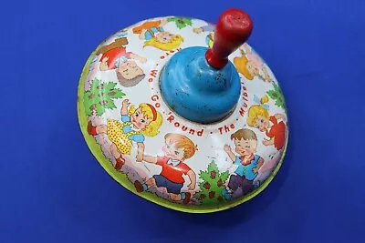 Vintage OHIO ART Metal Spinning  TOP  Childrens Toy Around The Mulberry Bush OLD • $14.99